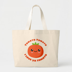 Grand Tote Bag Tomato Tomato Je t'aime Tomate
