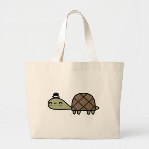 Grand Tote Bag Tortue heureuse