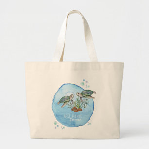 Grand Tote Bag Tortues de mer BFF - Cadeaux personnalisés Best Fr