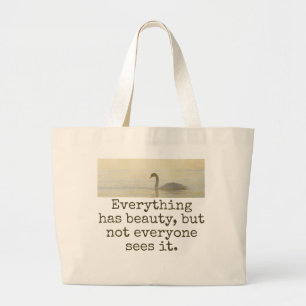 Grand Tote Bag Tout a beauté - Citation beauté