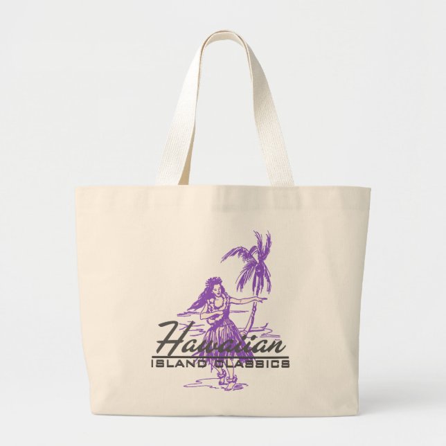 Grand Tote Bag Tradewinds Hawaiian Island Hula Girl (Devant)