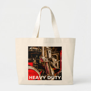 Grand Tote Bag Train à vapeur vintage - Engin de conduite