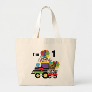 Grand Tote Bag Train Jungle 1er Anniversaire T-shirts et cadeaux