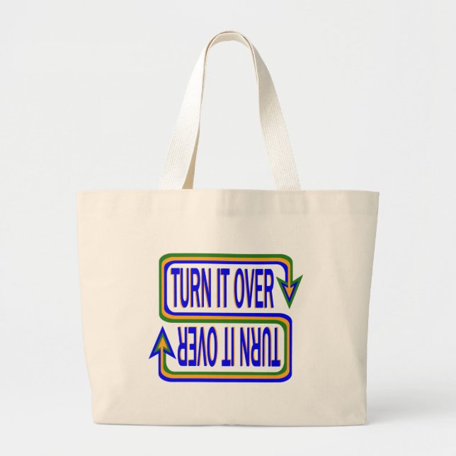 Grand Tote Bag Transformez-Le Au-Dessus De Citation Inspirationne