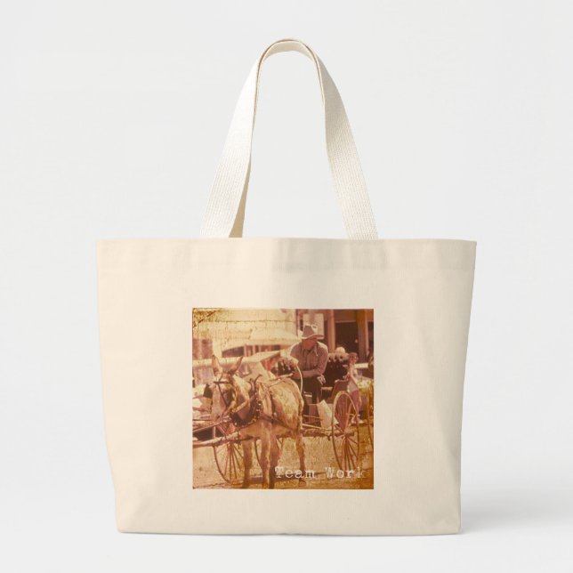 Grand Tote Bag Travail d'équipe (Devant)