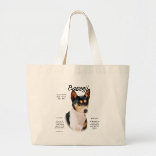 Grand Tote Bag Tricolore Histoire Basenji, Tout sur Basenjis