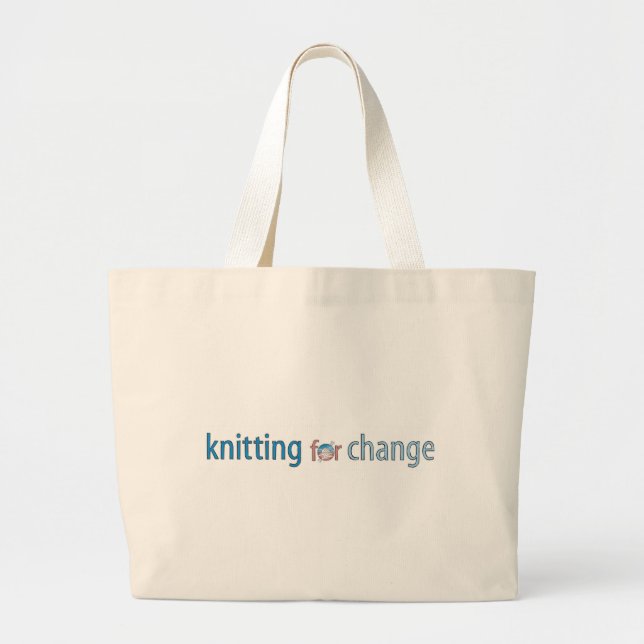 Grand Tote Bag Tricotant pour le changement, fourre-tout (Devant)