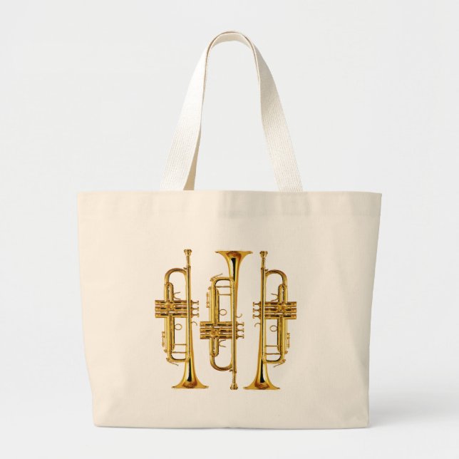 Grand Tote Bag Trois trompettes (Devant)