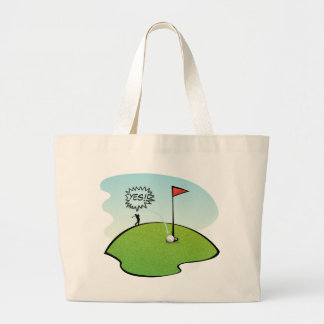 GRAND TOTE BAG TROU DRÔLE DE BOULE DE GOLF DANS UN, CADEAU DE