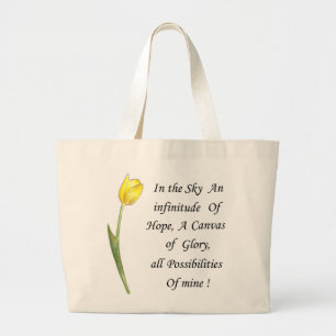 Grand Tote Bag Tulipe jaune