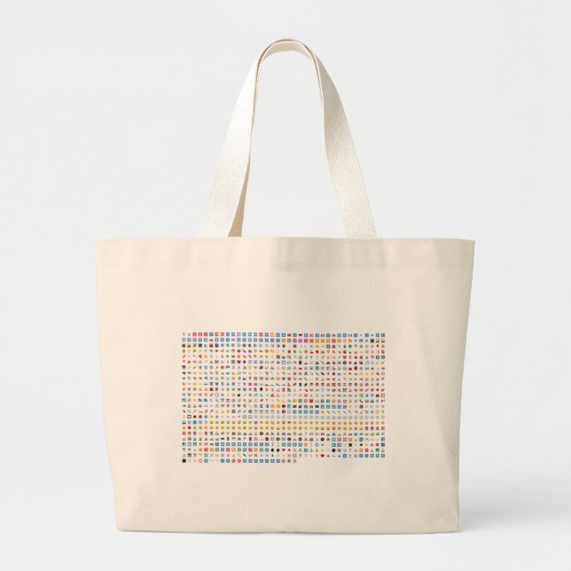 Grand Tote Bag Twitter Emoji (Twemoji) (Devant)