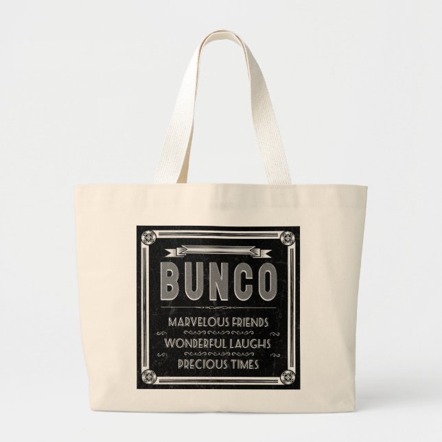 Grand Tote Bag Typographie de cru de Bunco (Devant)