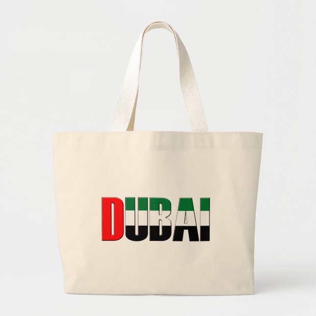 Grand Tote Bag UAE Émirats Arabes Unis Drapeau couleurs Dubaï (Devant)