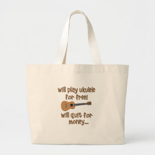 Grand Tote Bag Ukulélé drôle