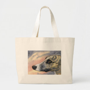 Grand Tote Bag Un chien timide et beau