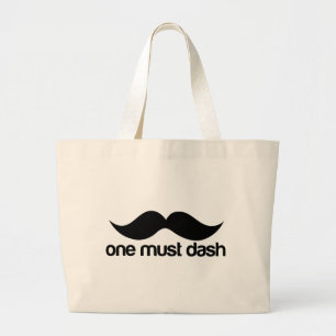 GRAND TOTE BAG UN DOUBLE DASH (MUSTACHE)