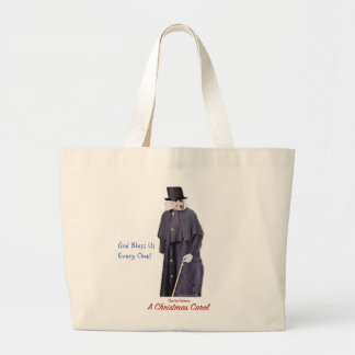 Grand Tote Bag Un grippe-sou de chant de Noël