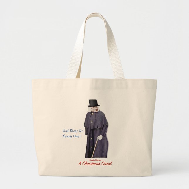 Grand Tote Bag Un grippe-sou de chant de Noël (Devant)