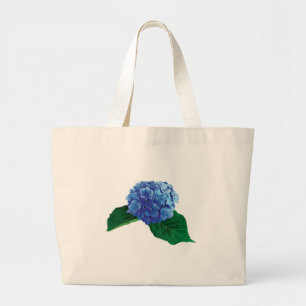 Grand Tote Bag Un hortensia bleu