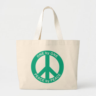 Grand Tote Bag Un paix par l'éléphant Fourre-tout de paix