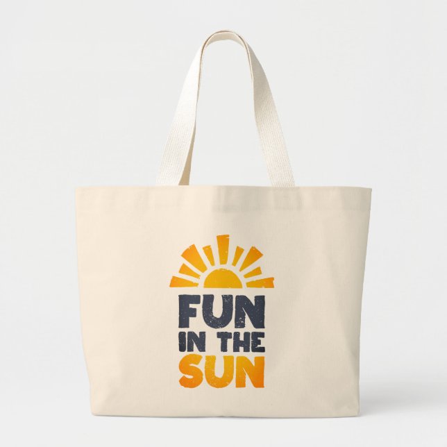 Grand Tote Bag Un signe qui dit plaisir sur le soleil (Devant)