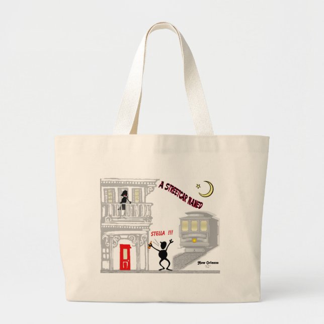 Grand Tote Bag Un tramway appelé DÉSIR (Devant)