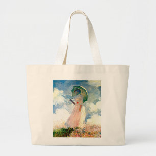 Grand Tote Bag Une femme avec un parasol
