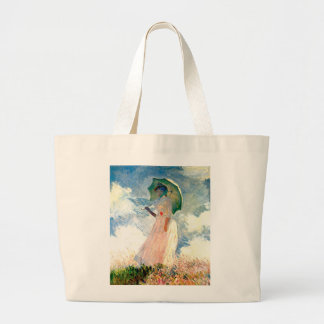 Grand Tote Bag Une femme avec un parasol