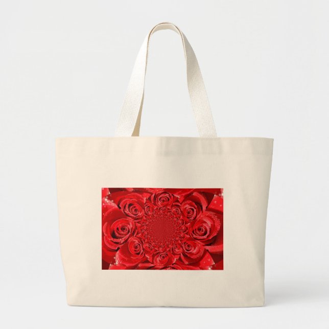 Grand Tote Bag Une histoire d'amour en Rose spacieux (Devant)