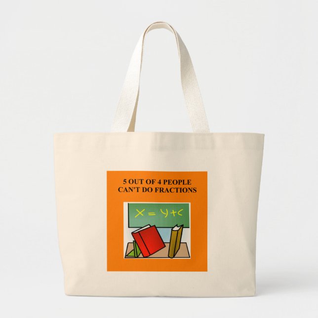 Grand Tote Bag une plaisanterie drôle de maths (Devant)
