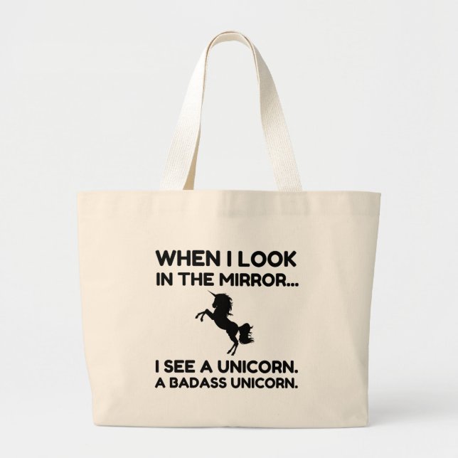 GRAND TOTE BAG UNICORN DE BADASS (Devant)