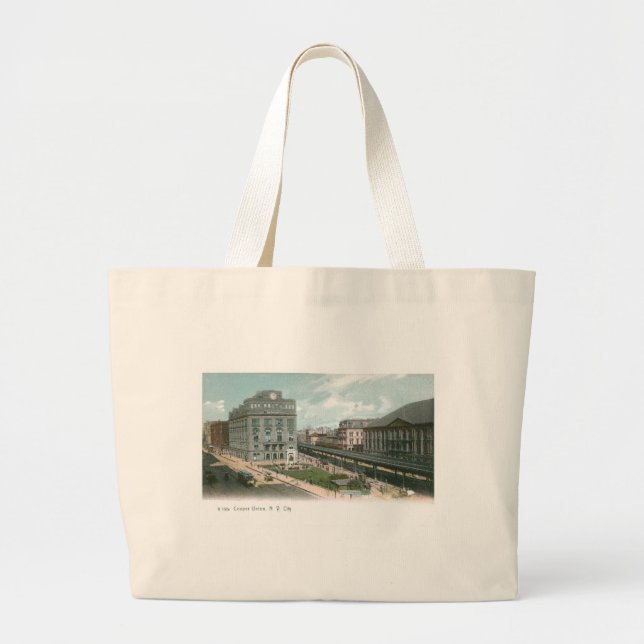 Grand Tote Bag Union de tonnelier. Ville de NY (Devant)
