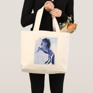 Grand Tote Bag Univers de licorne - cosmique
