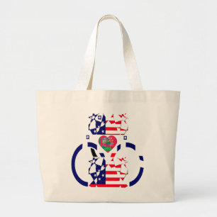 Grand Tote Bag USA Beau texte Extraordinaire Belle couleur de coe
