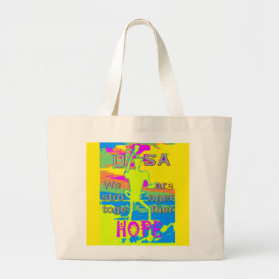 Grand Tote Bag USA Unity Design : Espoir et force