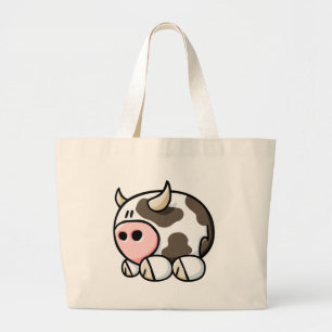 Grand Tote Bag Vache à bande dessinée