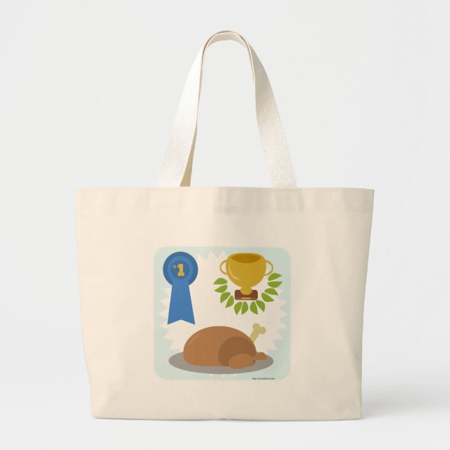 Grand Tote Bag Vainqueur du dîner de poulet (Devant)