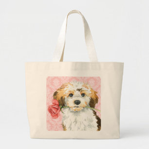 Grand Tote Bag Valentine Havanese rose