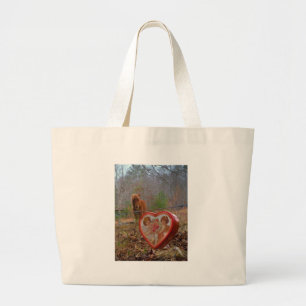 Grand Tote Bag Valentine Heart Miniature Brown Horse