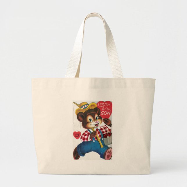 Grand Tote Bag Valentine vintage pour son (Devant)