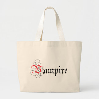 Grand Tote Bag Vampire calligraphique