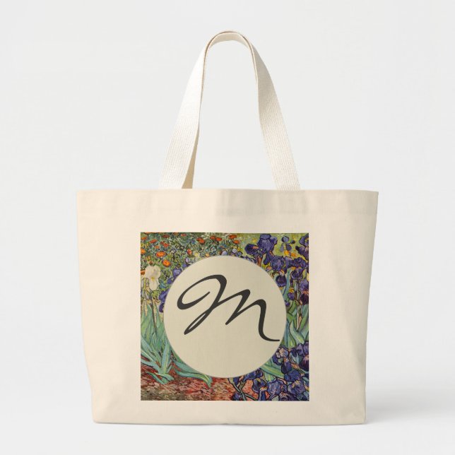 Grand Tote Bag Van Gogh Irises Peinture impressionniste (Devant)