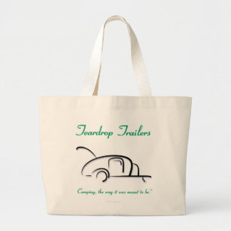 Grand Tote Bag Version verte de remorques de larme