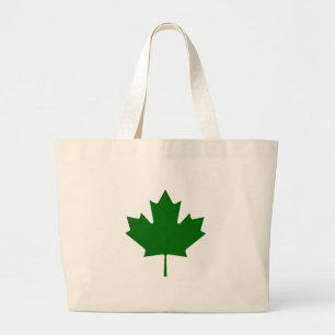 Grand Tote Bag Vert DkTransp de feuille d'érable les cadeaux de Z