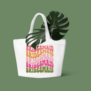 Grand Tote Bag Vibes simples rose orange vert girly rétro
