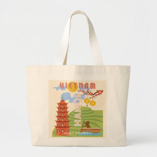 Grand Tote Bag Vietnam Travel Art