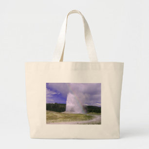 Grand Tote Bag Vieux fidèles dans le parc national de Yellowstone