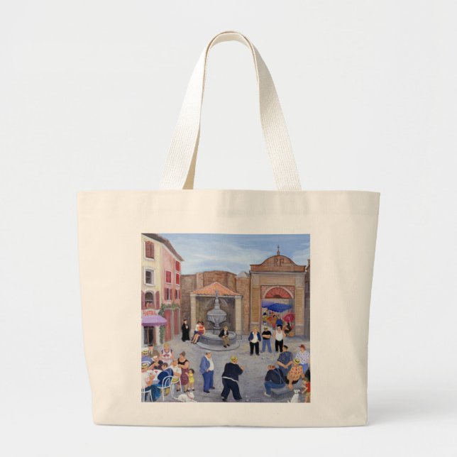 Grand Tote Bag Village en Provence (Devant)