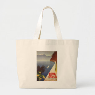 Grand Tote Bag Vintage Lake Garda Riva Torbole Italie Tourisme