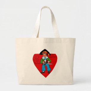 Grand Tote Bag Vintage Pirate Valentine